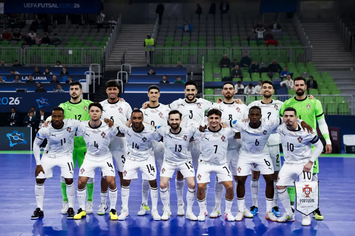 Imagem de contexto do artigo Portugal goleia Hungria e está quase nos quartos do Europeu de futsal