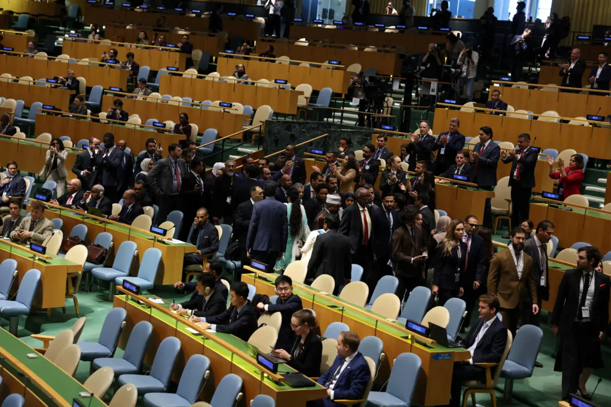 Imagem de contexto do artigo Representantes de vários países abandonam Assembleia-Geral da ONU antes de discurso de Netanyahu
