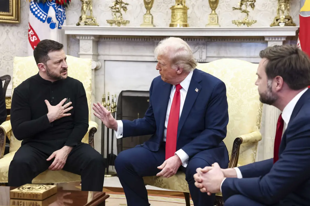 Imagem de contexto do artigo Discussão tensa na Casa Branca: Trump e Vance falam em "desrespeito", Zelensky diz que "não fará concessões a um assassino"