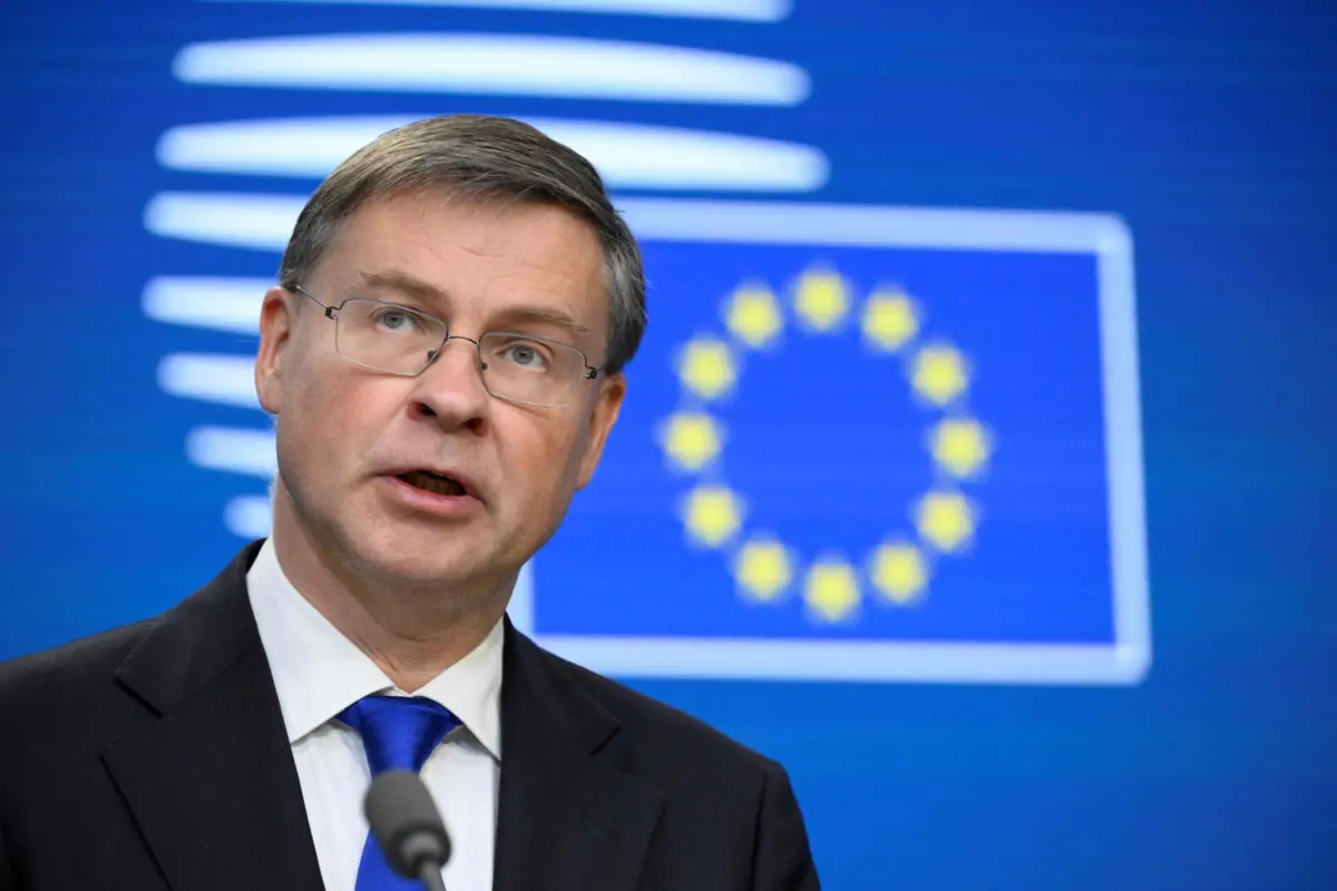 O comissário europeu da Economia, Valdis Dombrovskis