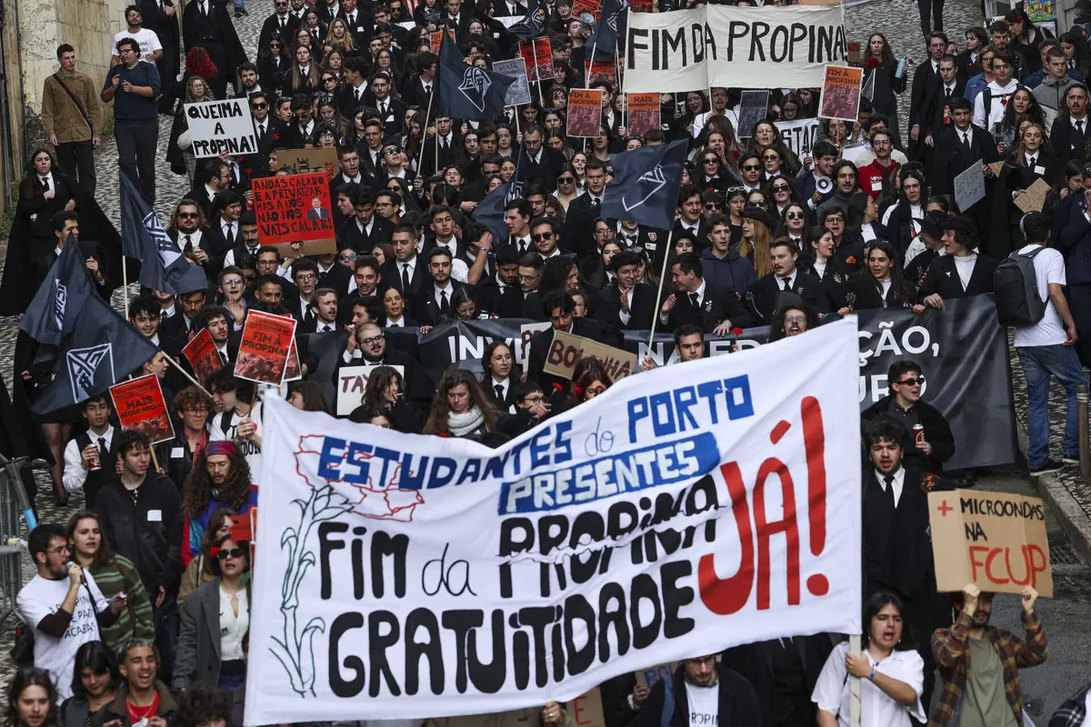 Manifestação dos estudantes, em Lisboa