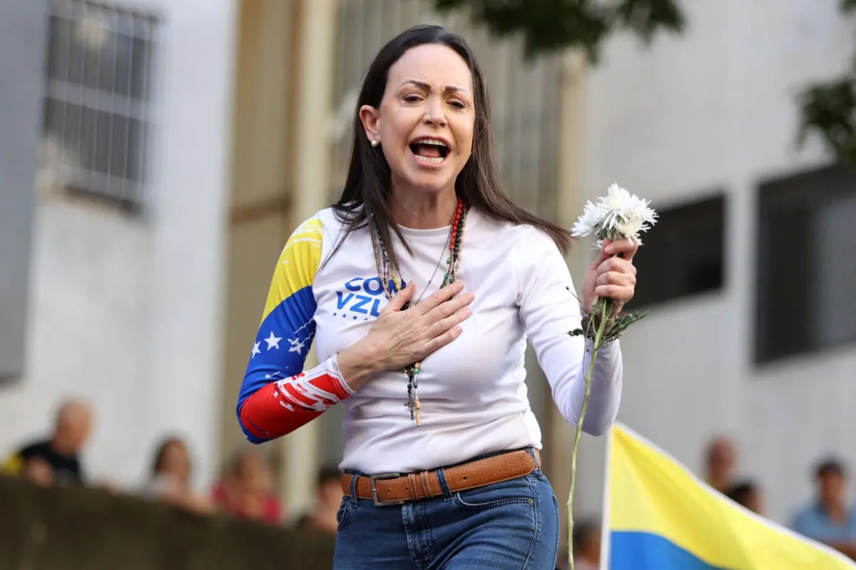 Imagem de contexto do artigo Corina Machado declara-se pronta para liderar Venezuela