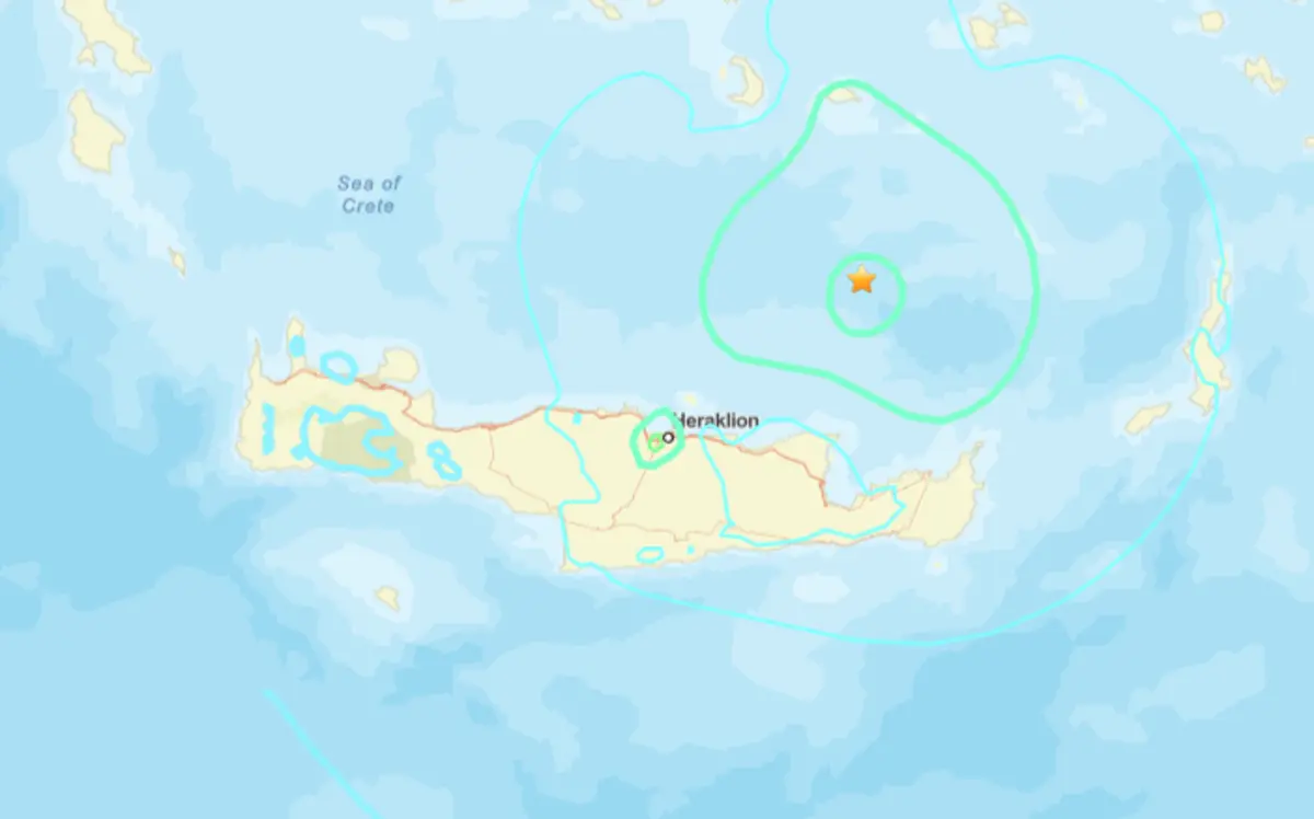 Imagem de contexto do artigo Sismo de 6.1 atinge ilhas gregas de Creta e Santorini