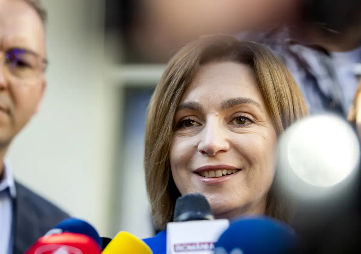 A Presidente da Moldova, Maia Sandu