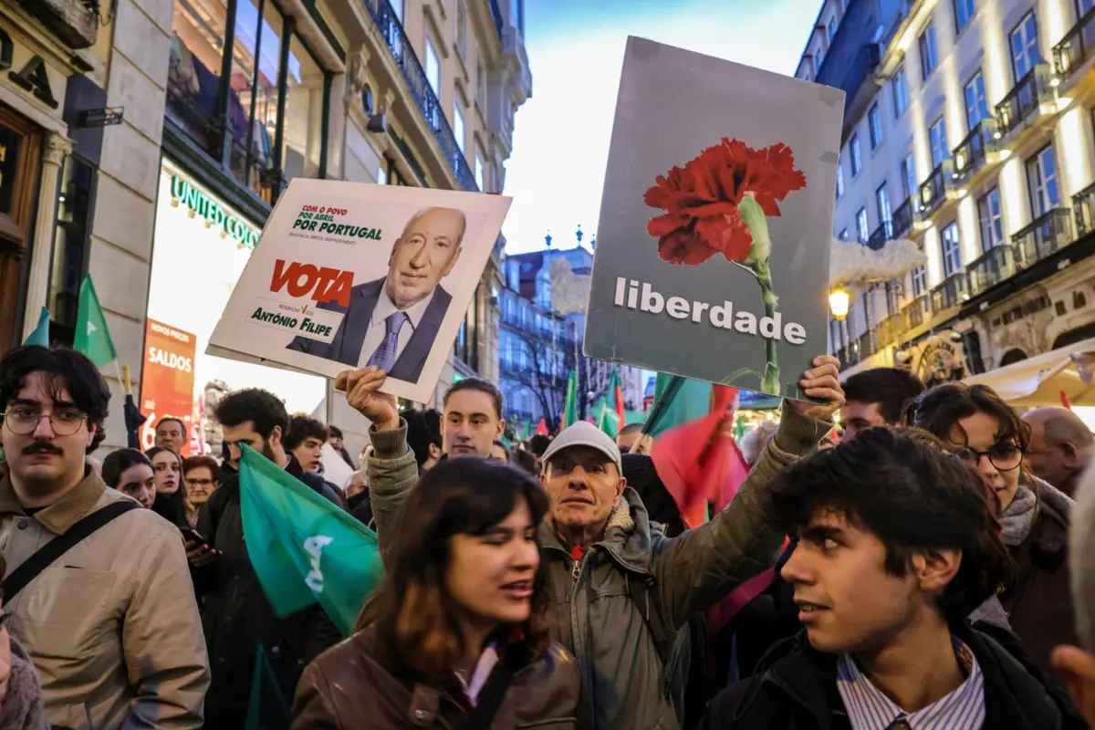 Apoiantes do candidato às eleições presidenciais de 2026 António Filipe