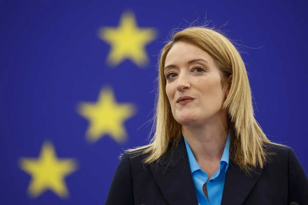 A presidente do Parlamento Europeu, Roberta Metsola