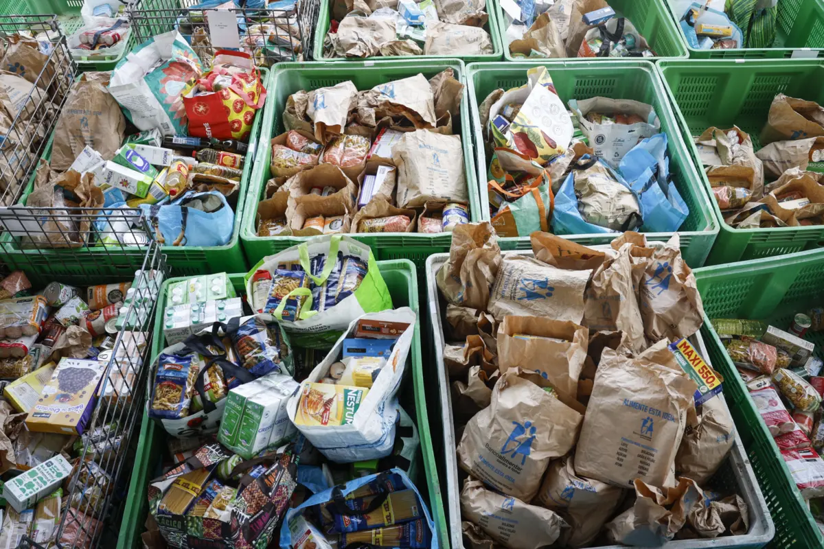 Os alimentos recolhidos serão distribuídos a partir da próxima semana por 2300 Instituições de Solidariedade Social