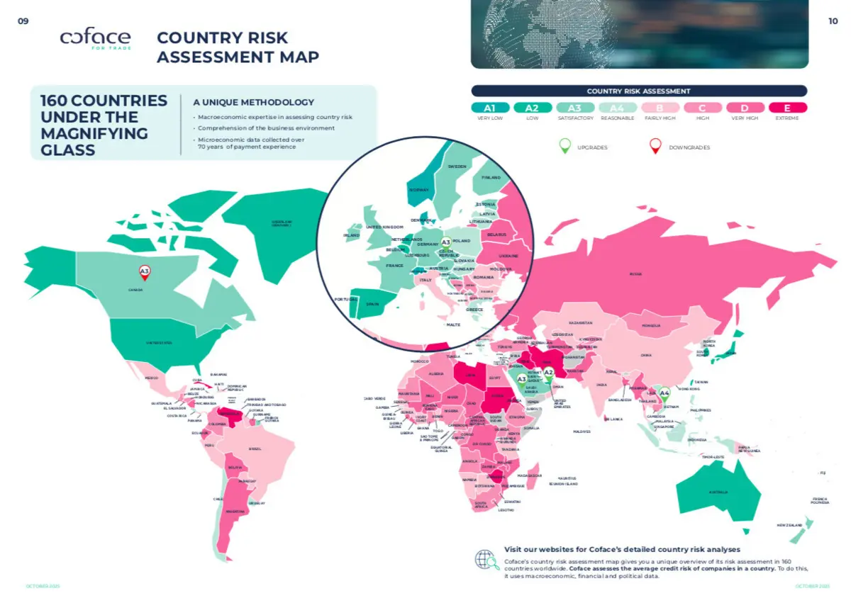 Imagem de contexto do artigo Risco político global bate recorde histórico e insolvências crescem 11% na Europa