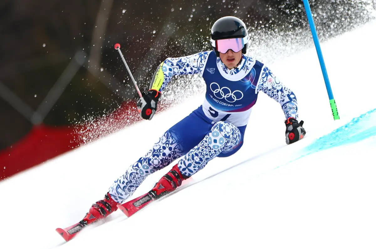 Imagem de contexto do artigo Português Guerillot 38.º no slalom gigante, Braahten com ouro histórico