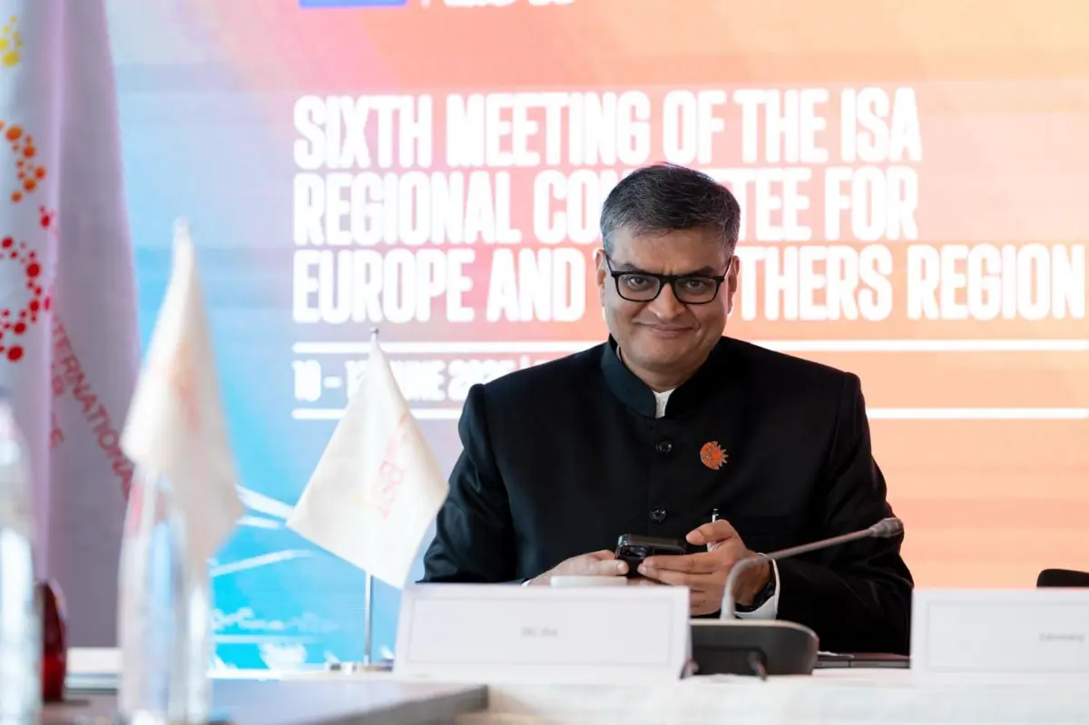 O secretário-geral da Aliança Solar Internacional, Ashish Khanna