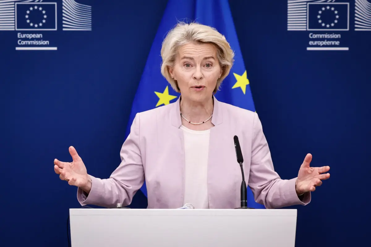 A presidente da Comissão Europeia, Ursula von der Leyen
