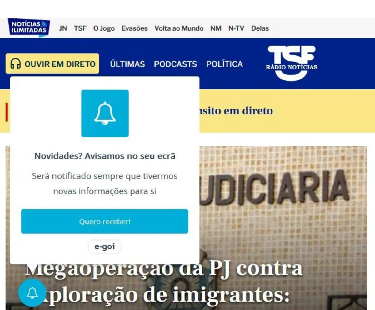 Imagem de contexto do artigo Não perca notícias com o novo sistema de notificações da TSF