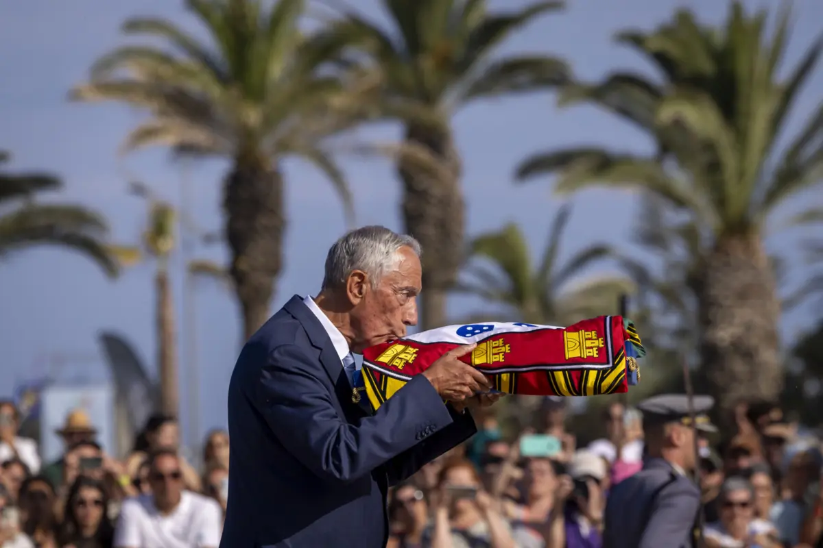 Marcelo Rebelo de Sousa nas cerimónias do Dia de Portugal