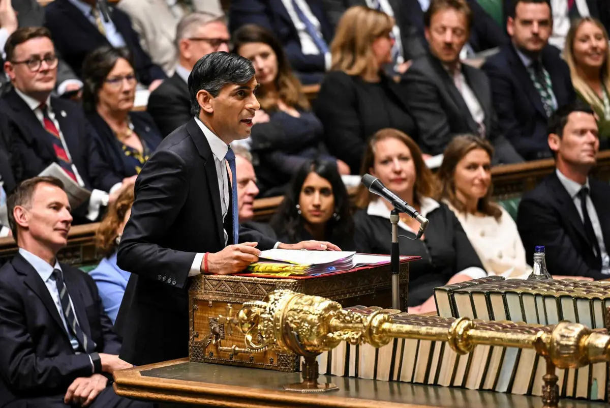 O primeiro-ministro britânico, Rishi Sunak