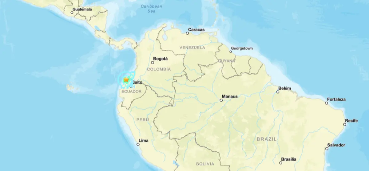 Imagem de contexto do artigo Sismo de magnitude 6 atinge Equador e causa danos em infraestruturas