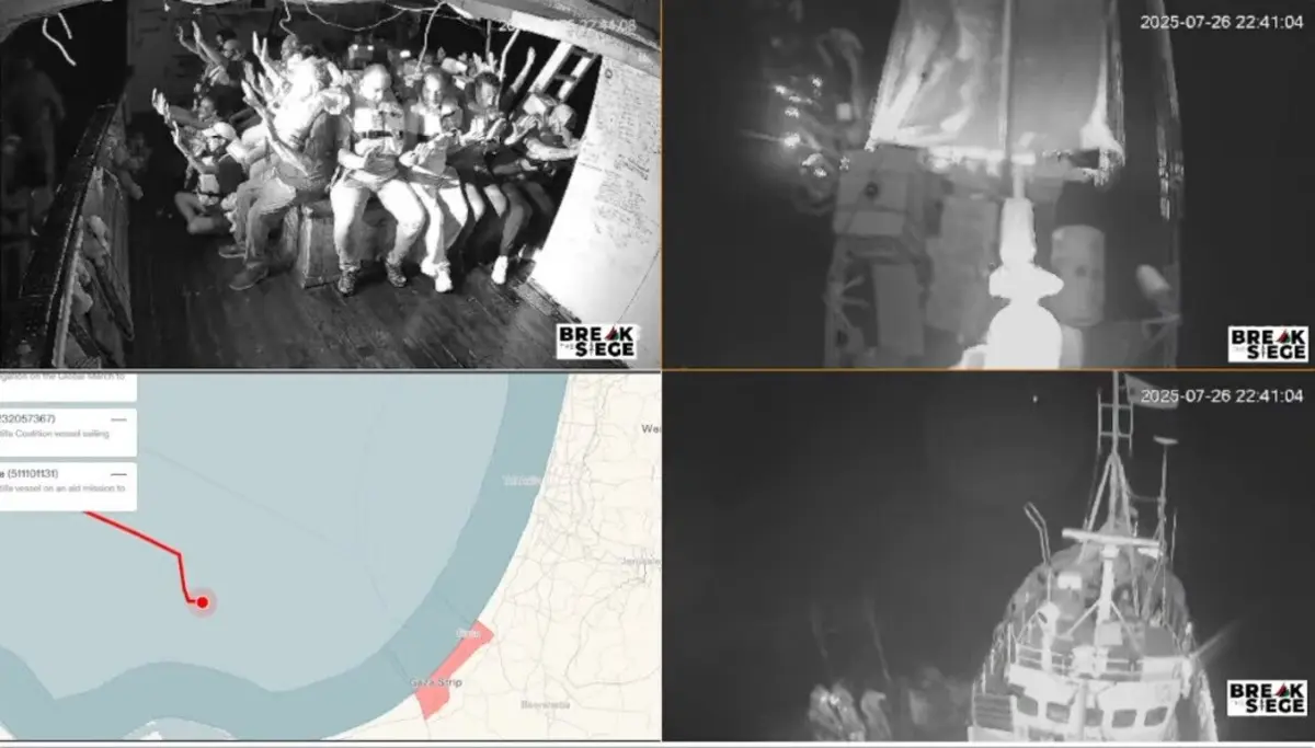 Imagem de contexto do artigo Barco de ativistas que tentava chegar a Gaza foi intercetado pelo Exército israelita: "Não esperávamos outro fim"