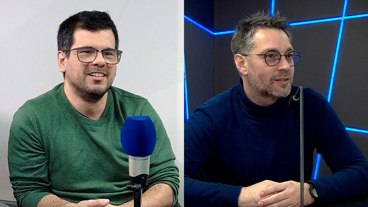 Sérgio Duarte e Bruno Henriques, co-autores do "Jovem Conservador de Direita", no programa "A Escuta do Mundo", na TSF
