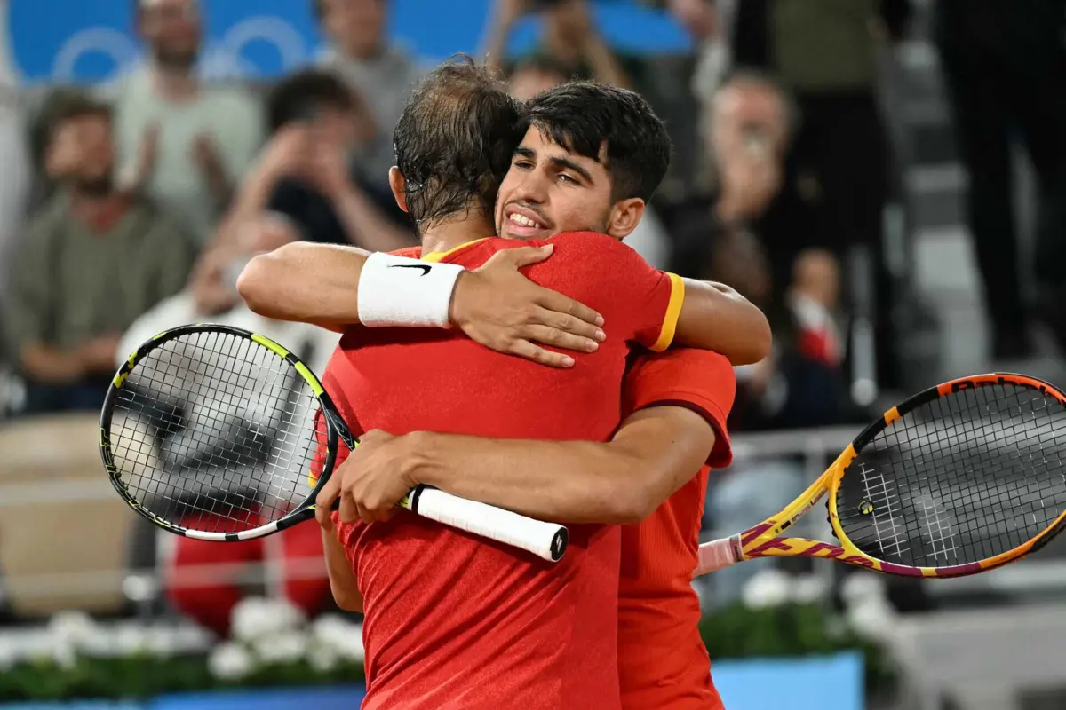 Os espanhóis Rafael Nadal e Carlos Alcaraz