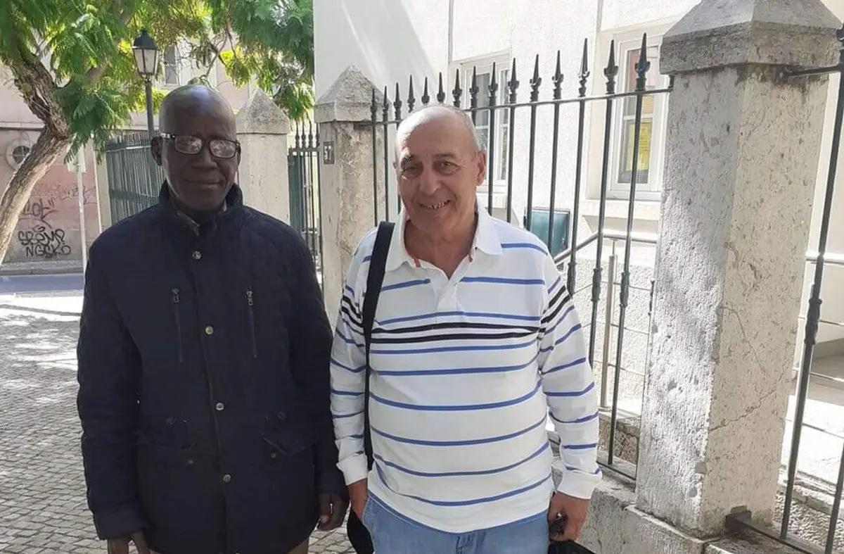 Bademba Gagigo com José Luís Sousa