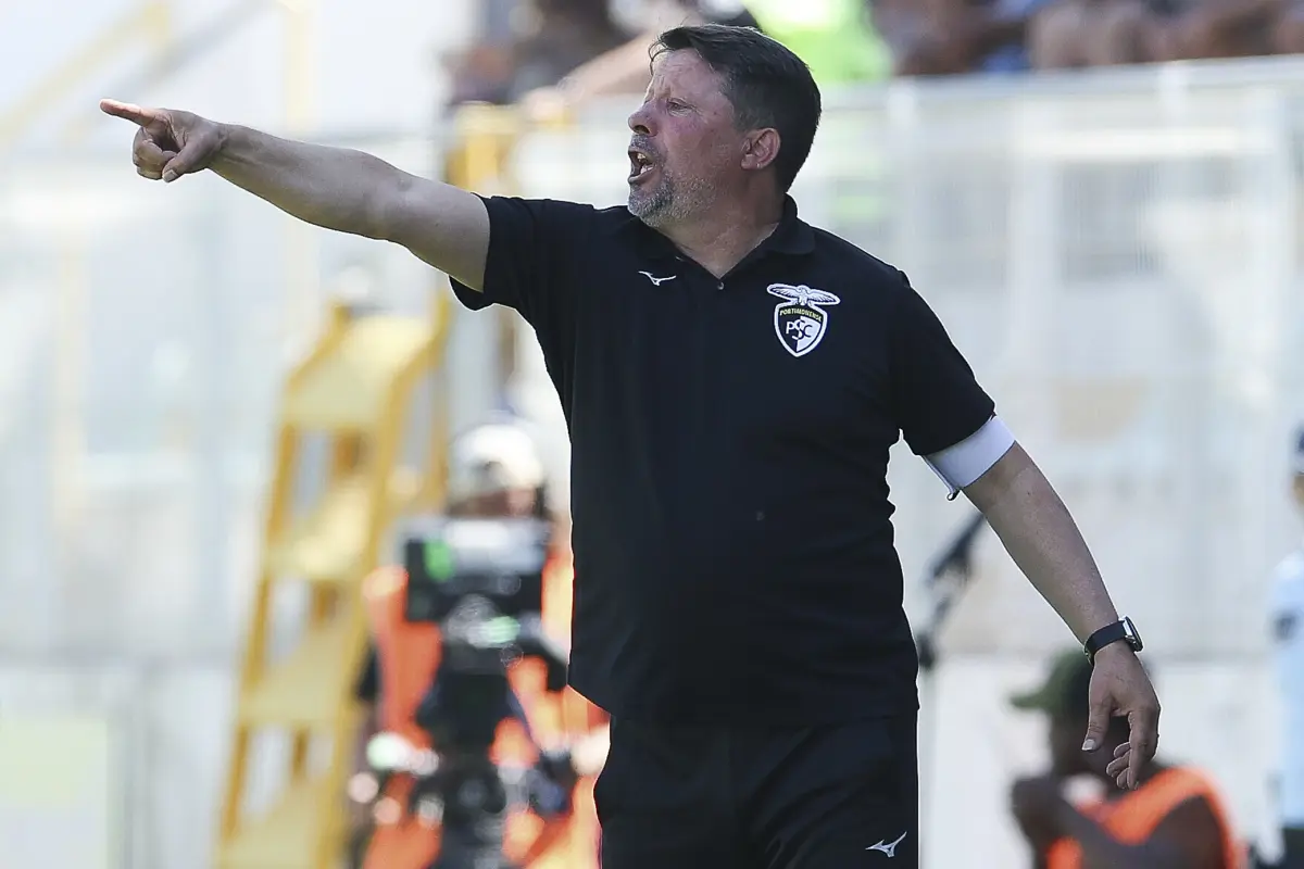 O treinador do Portimonense, Paulo Sérgio
