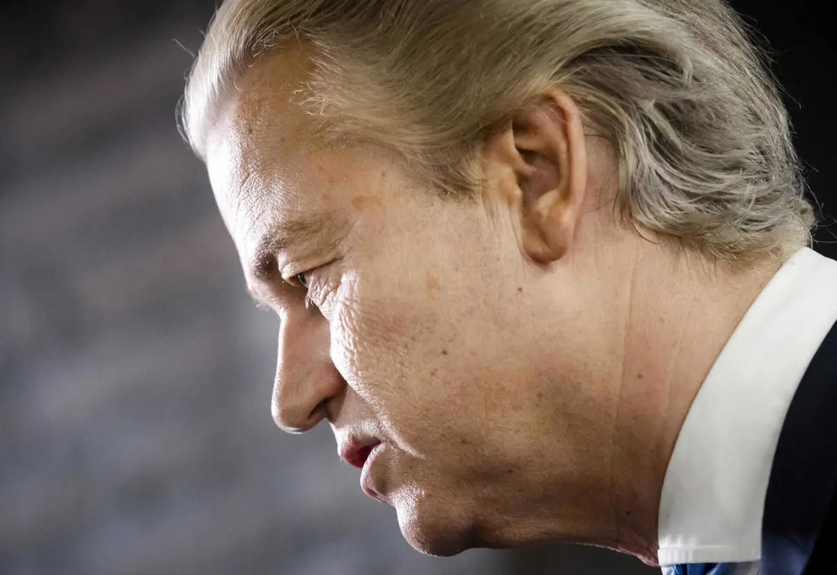 O líder islamofóbico de extrema-direita neerlandês, Geert Wilders