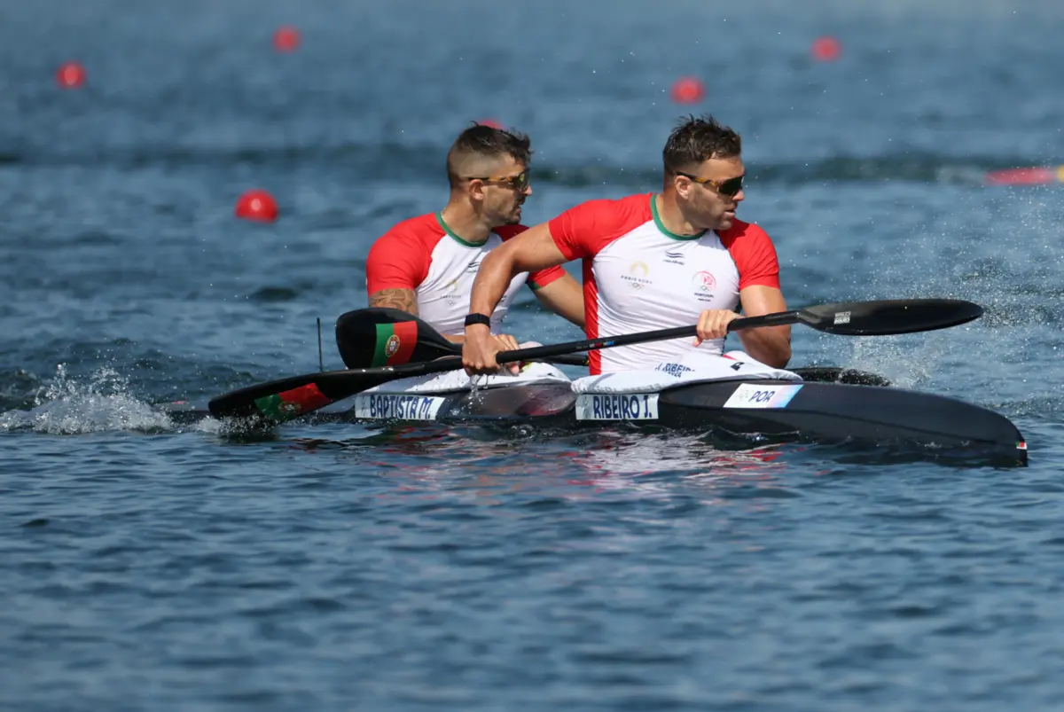 Os canoístas João Ribeiro e Messias Baptista