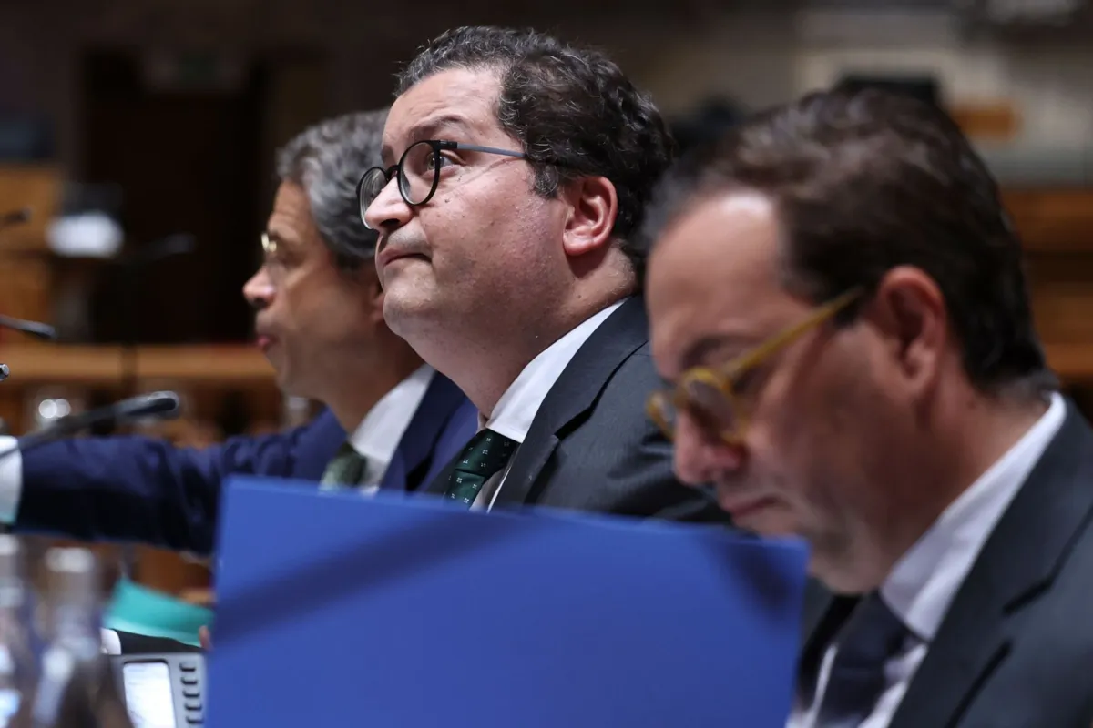 O ministro de Estado e das Finanças, Joaquim Miranda Sarmento