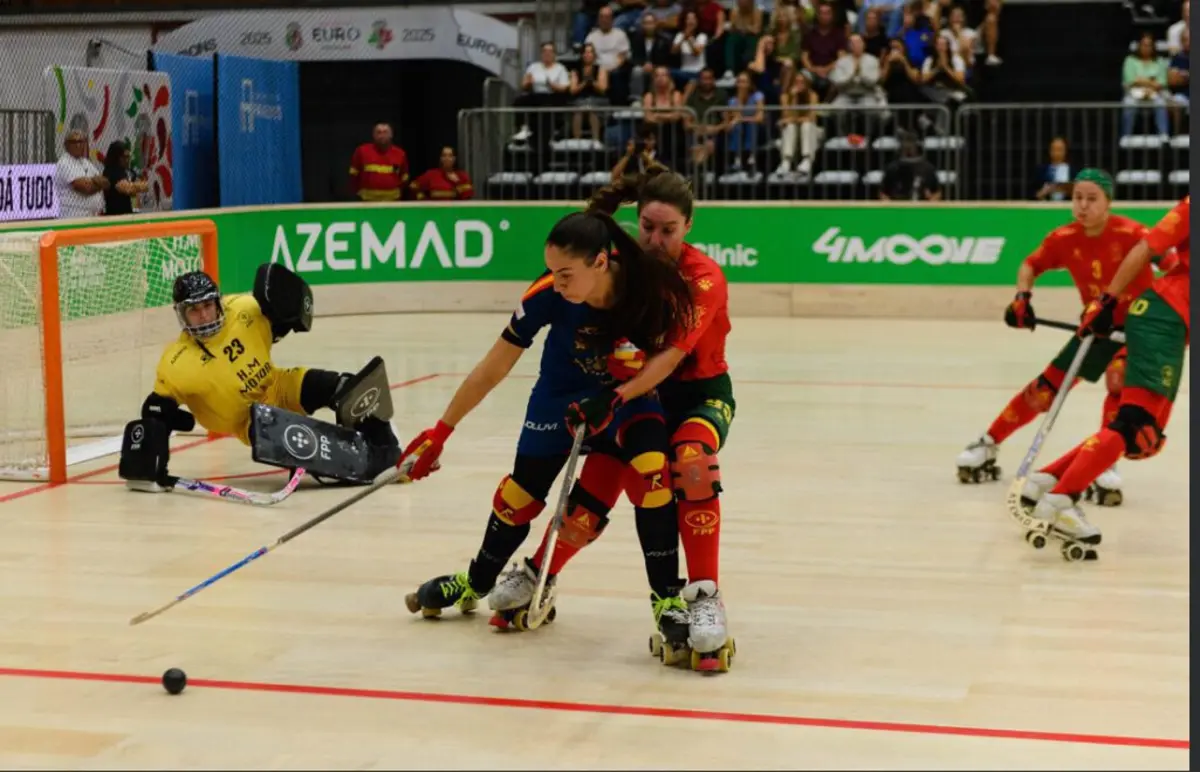 Imagem de contexto do artigo Portugal perde com Espanha por 7-2 na final do Europeu feminino de hóquei em patins