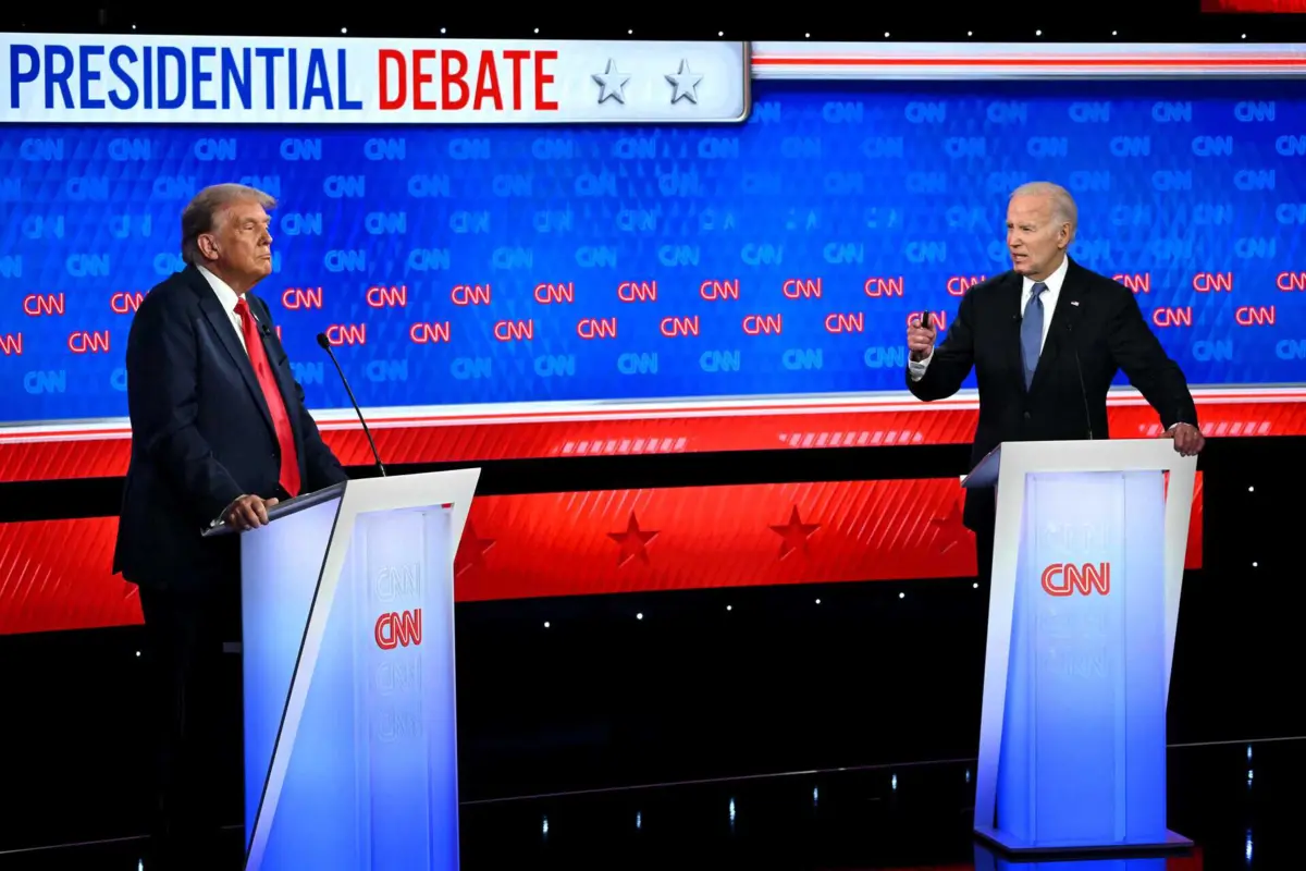 Imagem de contexto do artigo Noventa minutos de debate com críticas e insultos. Biden hesitante face a Trump mais enérgico e a multiplicar afirmações falsas