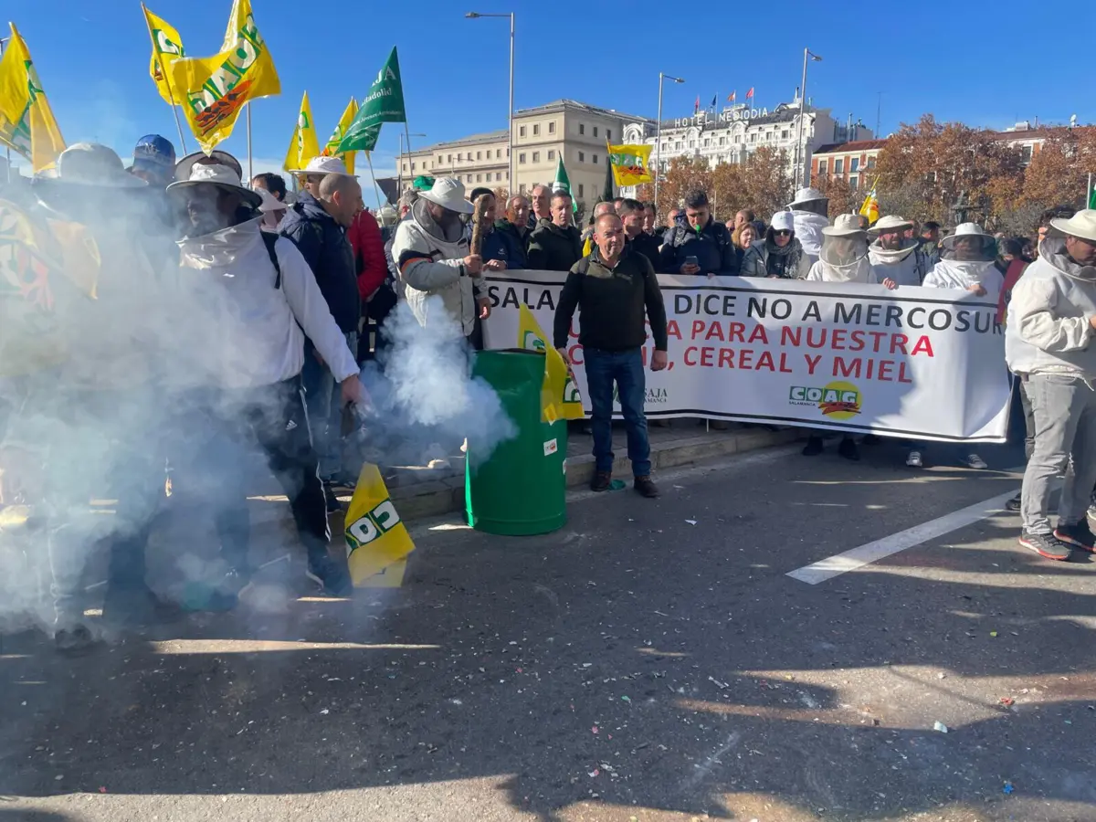 Imagem de contexto do artigo "Falta de reciprocidade." Agricultores espanhóis manifestam-se contra o acordo entre UE e Mercosul