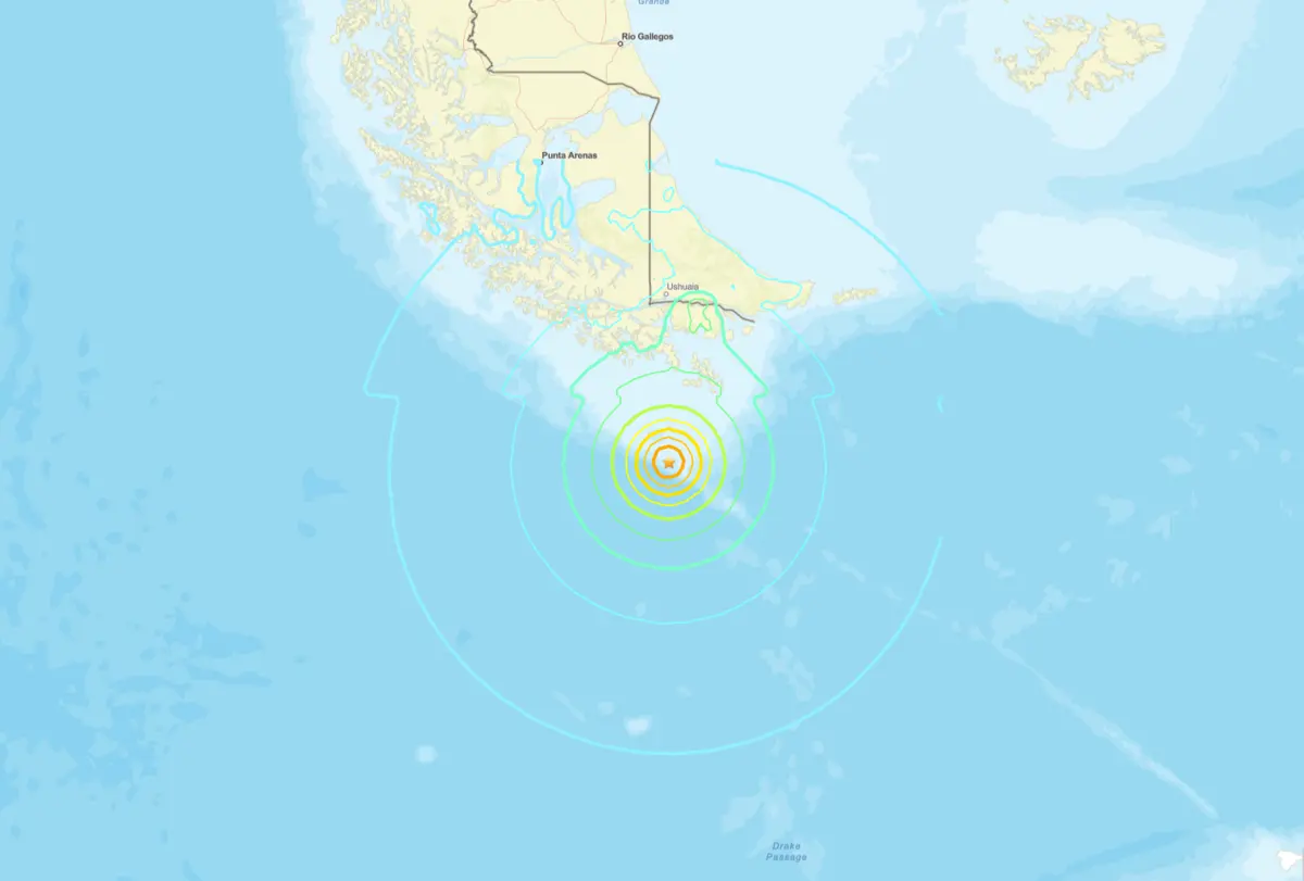 Imagem de contexto do artigo Sismo de 7.5 abala Argentina e Chile: emitido alerta de tsunami