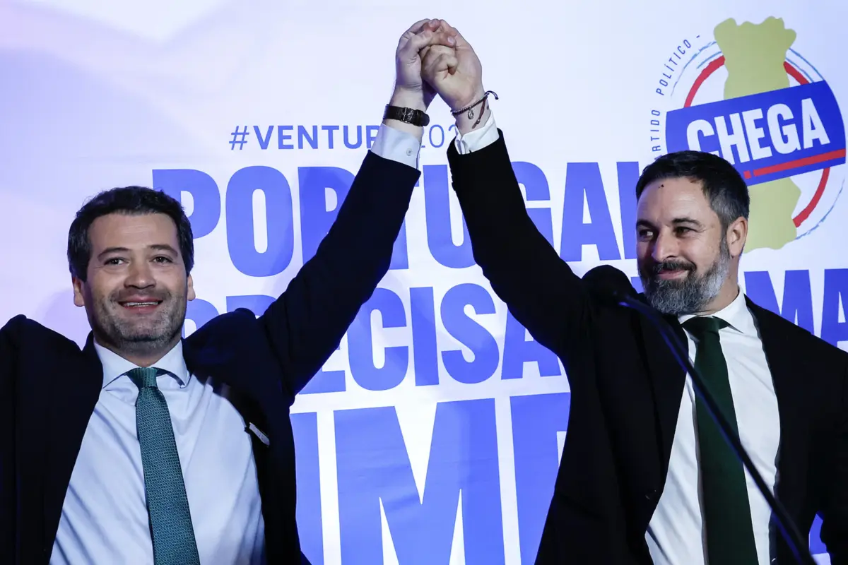André Ventura e Santiago Abascal