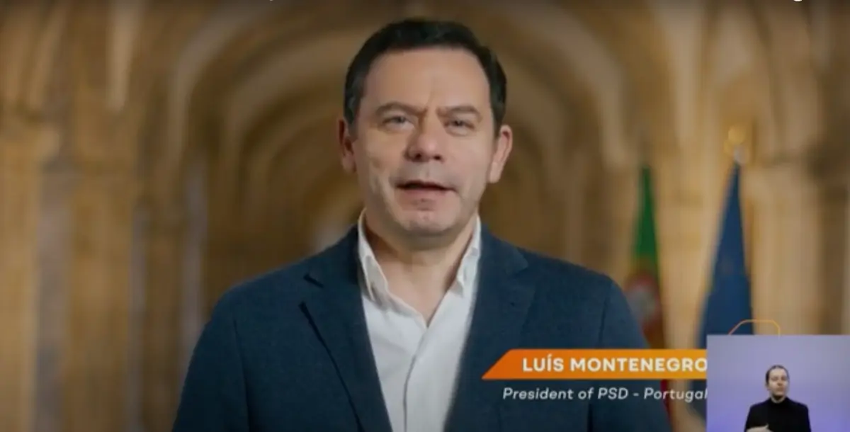 Luís Montenegro em mensagem vídeo enviada ao congresso do PPE