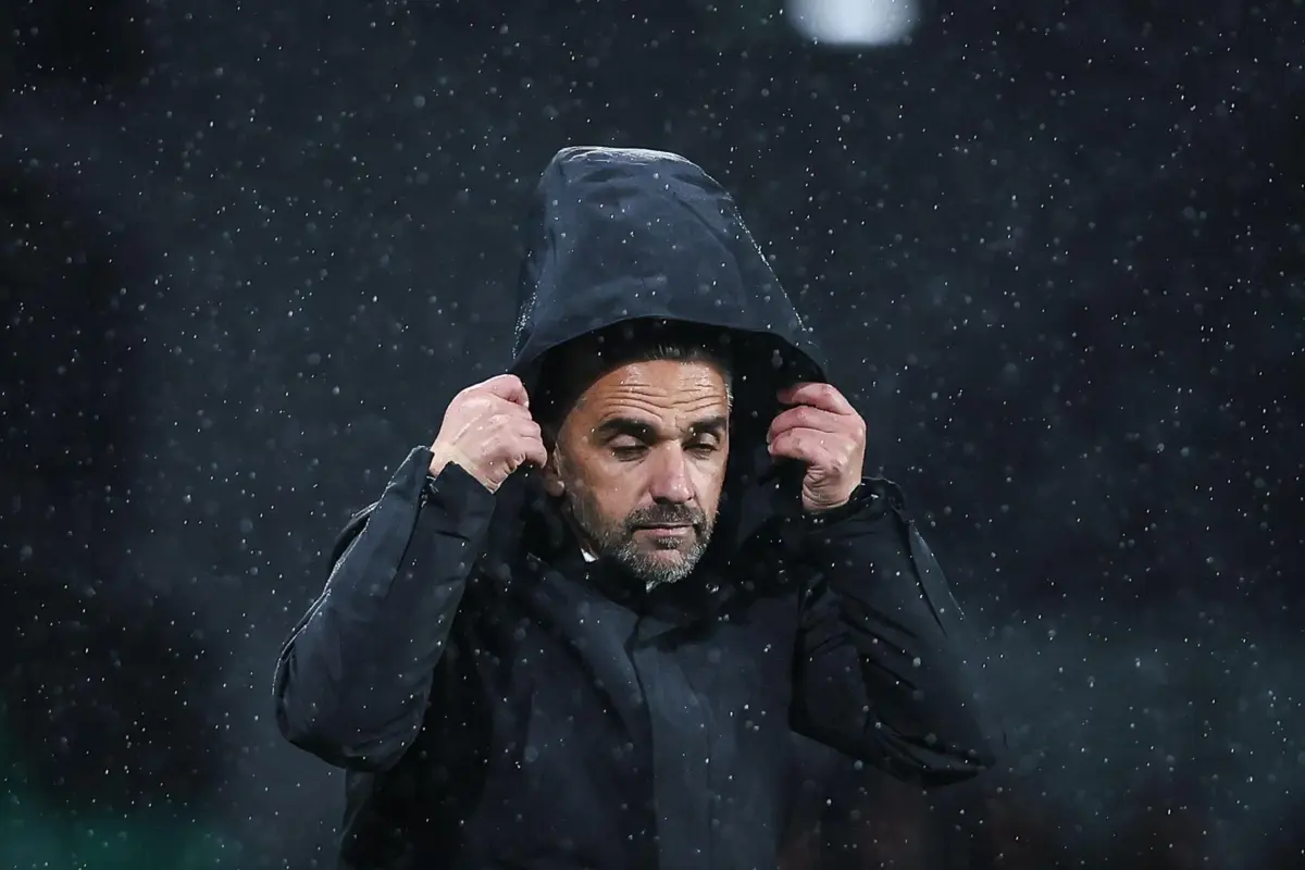 Imagem de contexto do artigo Rui Borges diz que "ambição de ganhar" do Sporting tem de estar acima da queda de neve