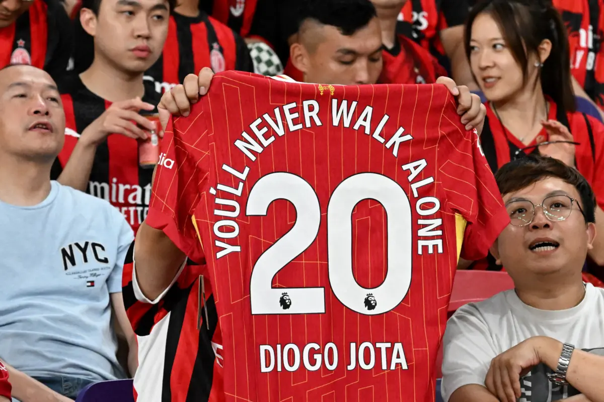 Imagem de contexto do artigo Liverpool homenageia Diogo Jota em jogo de preparação frente ao AC Milan