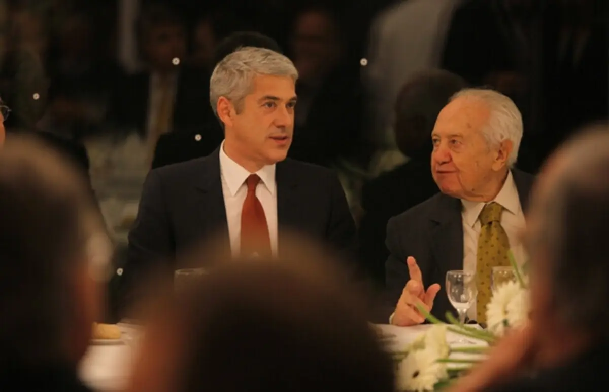 José Sócrates com Mário Soares