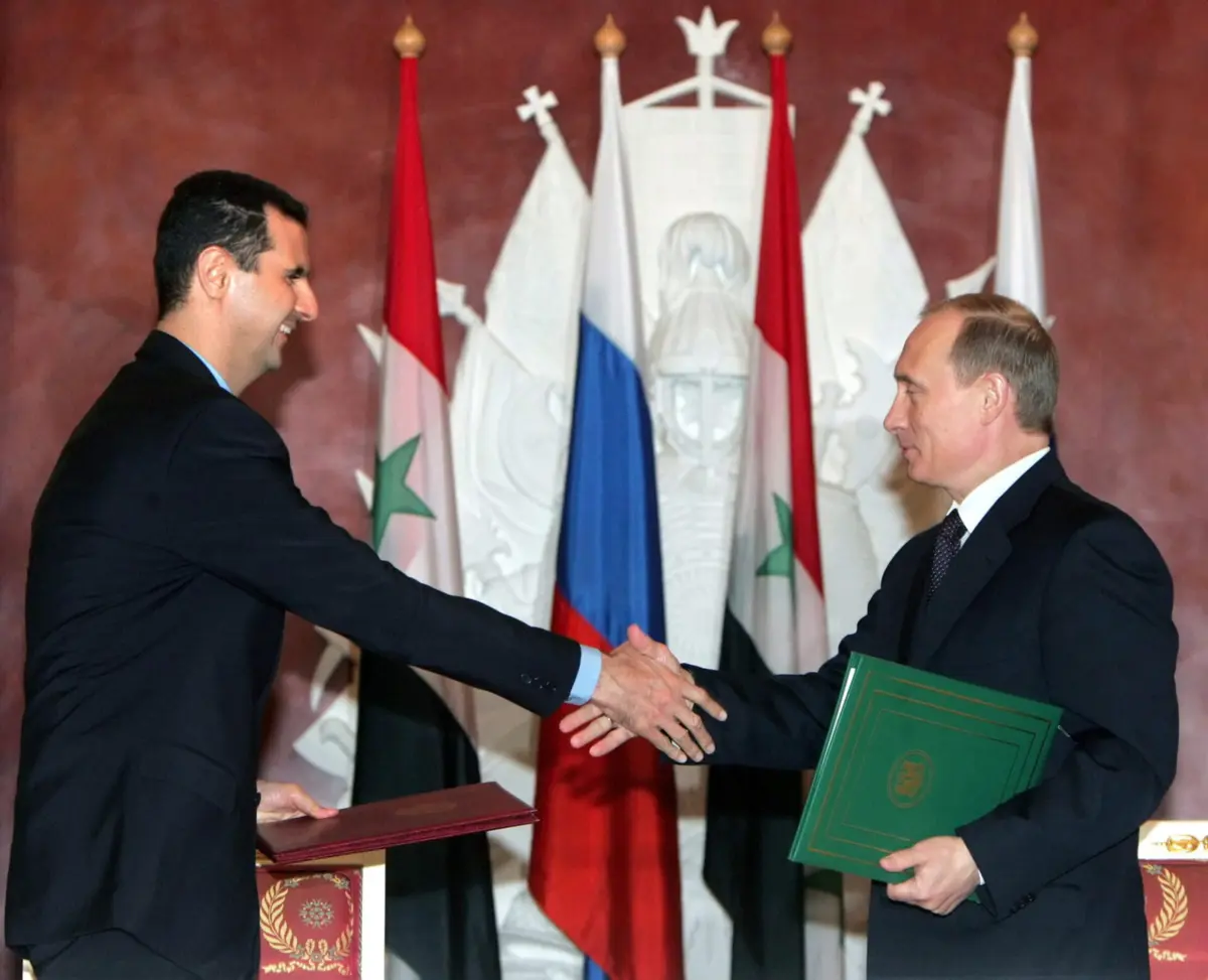 Bashar al-Assad com Vladimir Putin