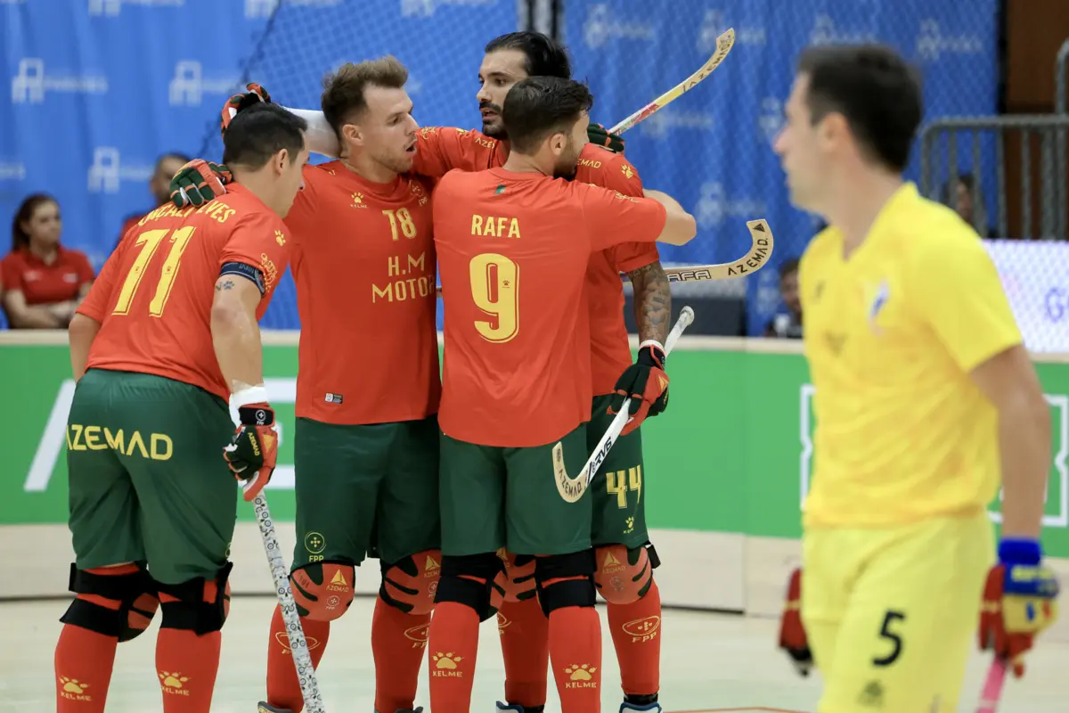 Imagem de contexto do artigo Depois das derrotas veio a goleada. Portugal marca 11 golos a Andorra e está nas meias do Europeu de hóquei em patins