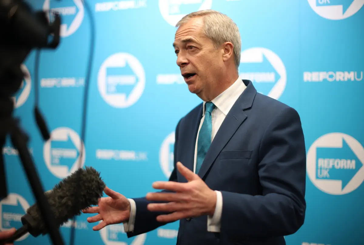 O líder do Partido Reformista, Nigel Farage