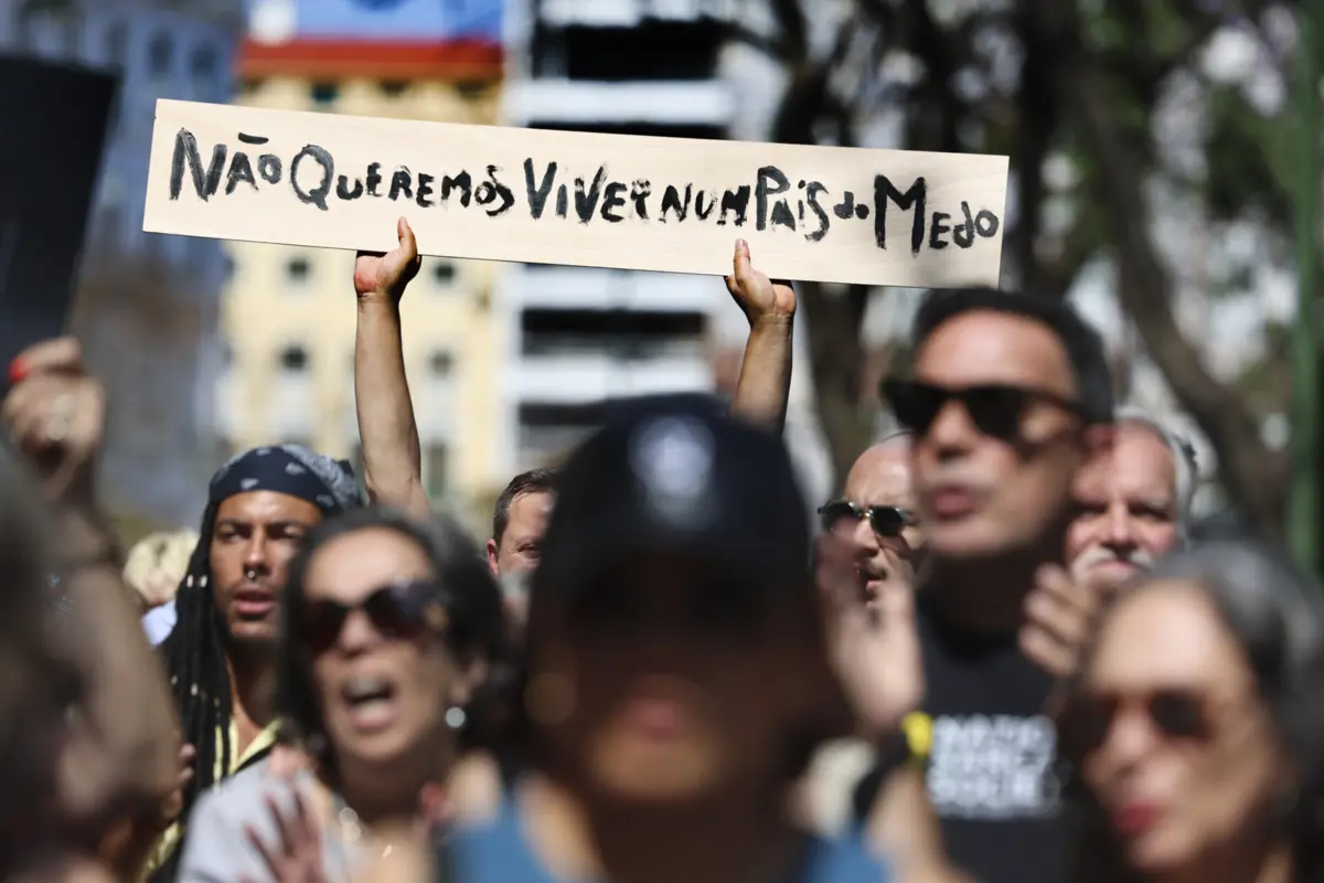 A concentração em Lisboa decorreu esta tarde