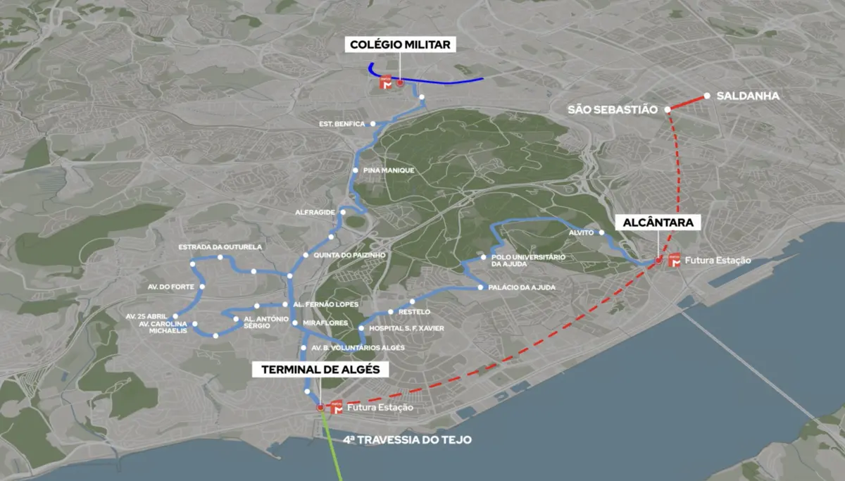 Imagem de contexto do artigo Novo “Transporte Rápido” vai ligar Lisboa a Oeiras em pouco mais de 20 minutos. Conheça as novas linhas