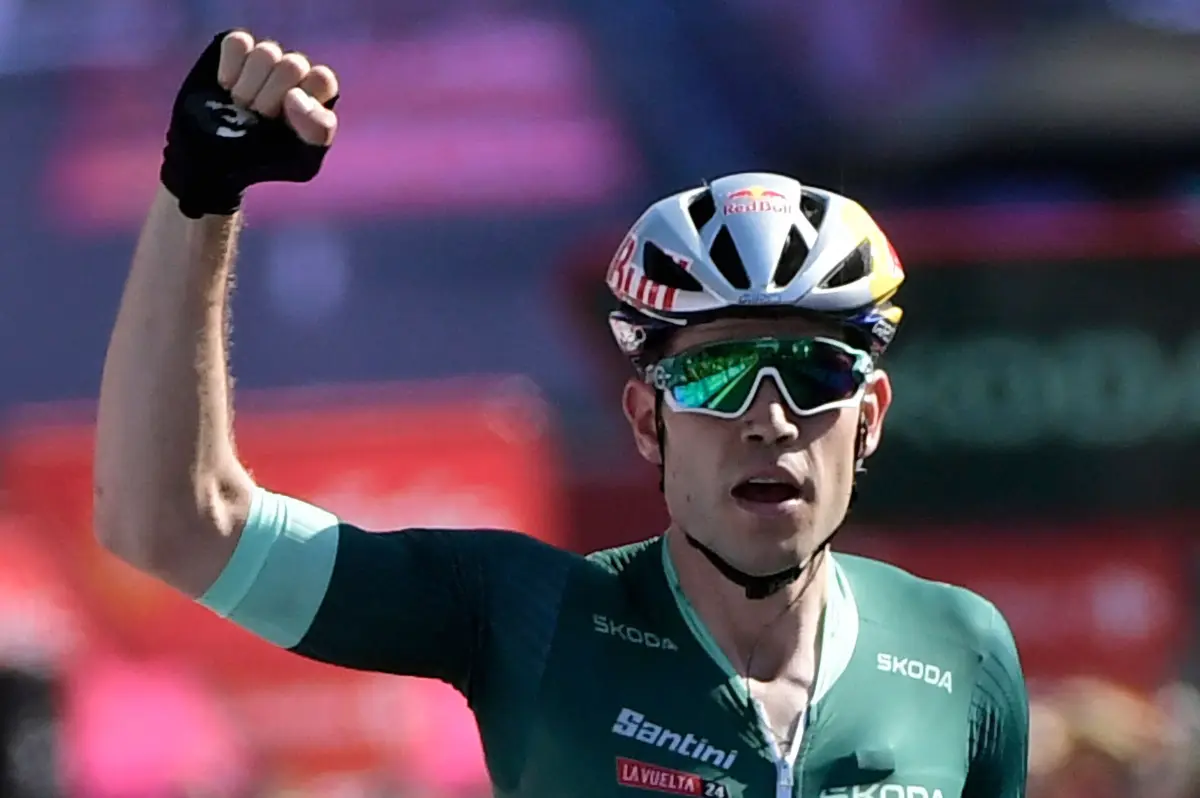 Imagem de contexto do artigo Wout van Aert vence sétima etapa e Ben O'Connor mantém-se líder. João Almeida segue em 3.º na Vuelta