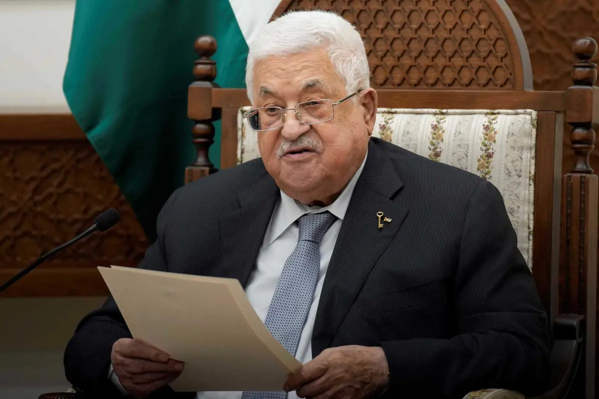 O Presidente da Autoridade Palestiniana, Mahmoud Abbas