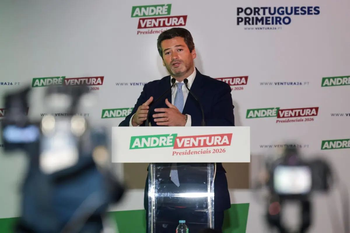 O candidato às eleições presidenciais de 2026, André Ventura
