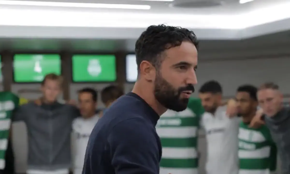 Imagem de contexto do artigo "Fogo nos olhos. É entrar dentro do campo e dizer que hoje não há hipótese." Eis o vídeo de celebração do Sporting